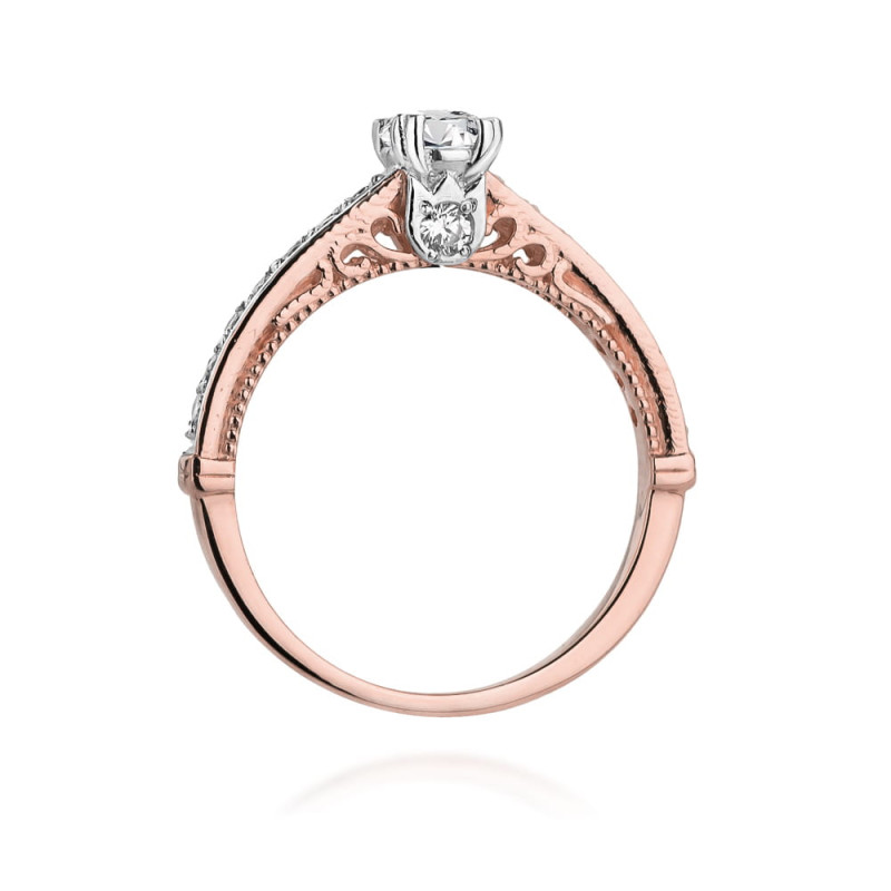 Pierścionek W439 Diament 0,30ct różowe złoto