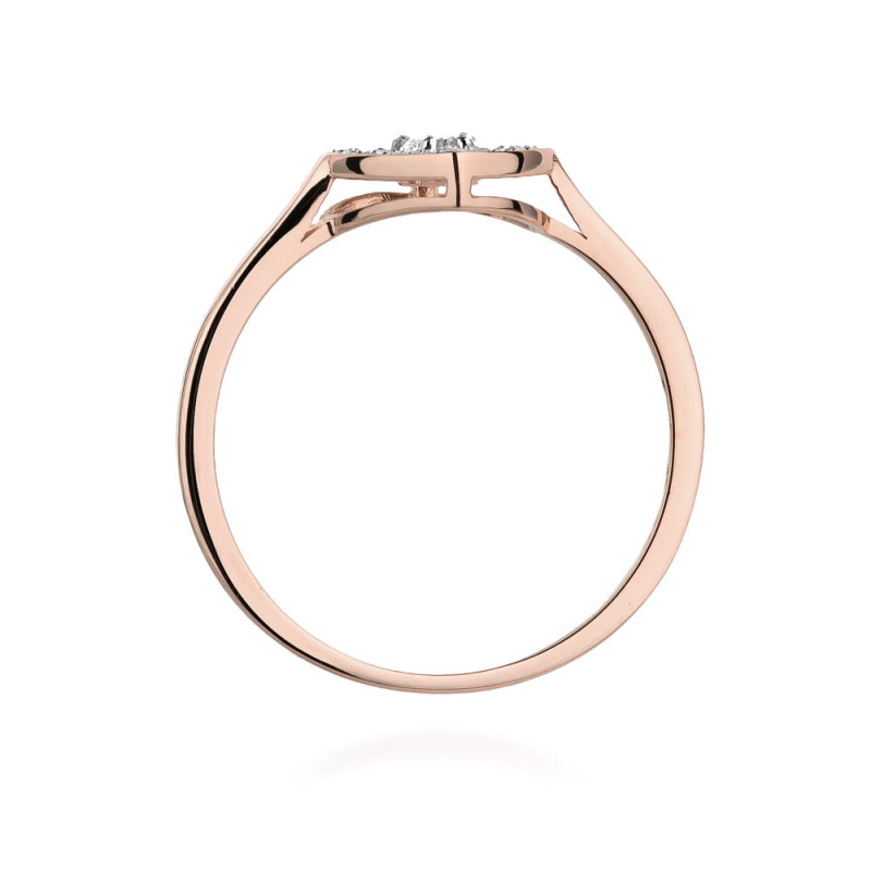 Pierścionek W442 Diament 0,10ct różowe złoto