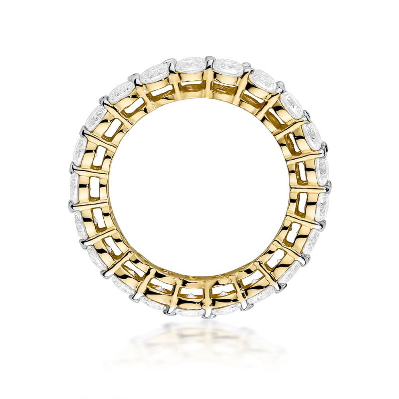 Pierścionek W0519 z diamentami żółte złoto
