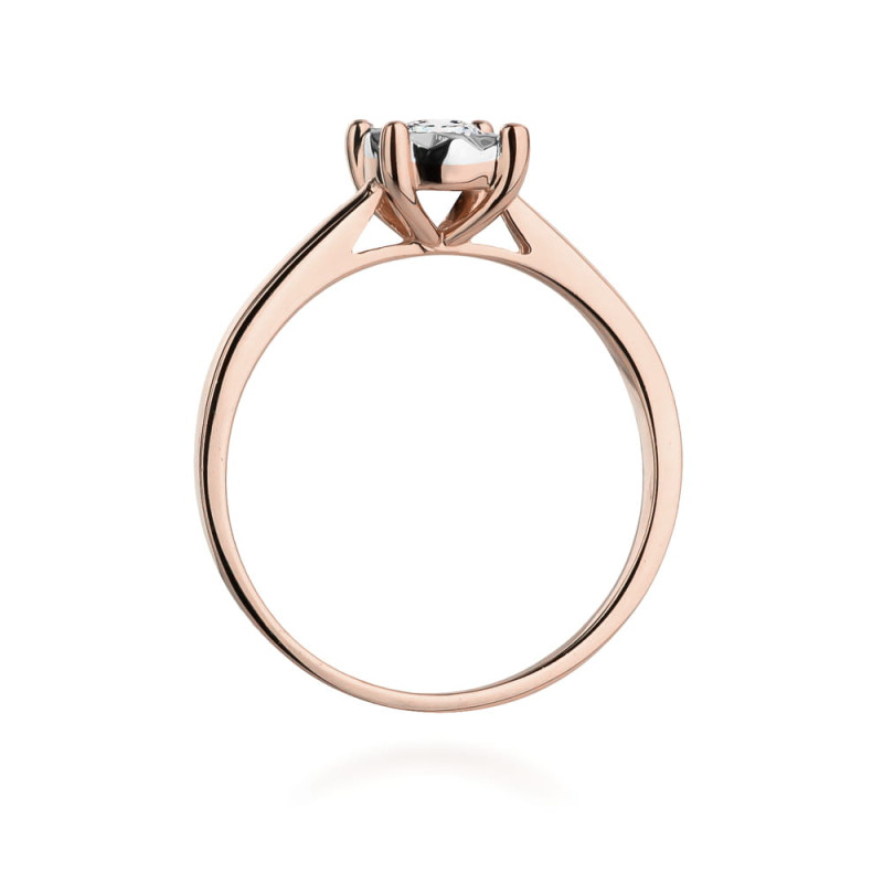 Pierścionek W447 Diament 0,20ct różowe złoto