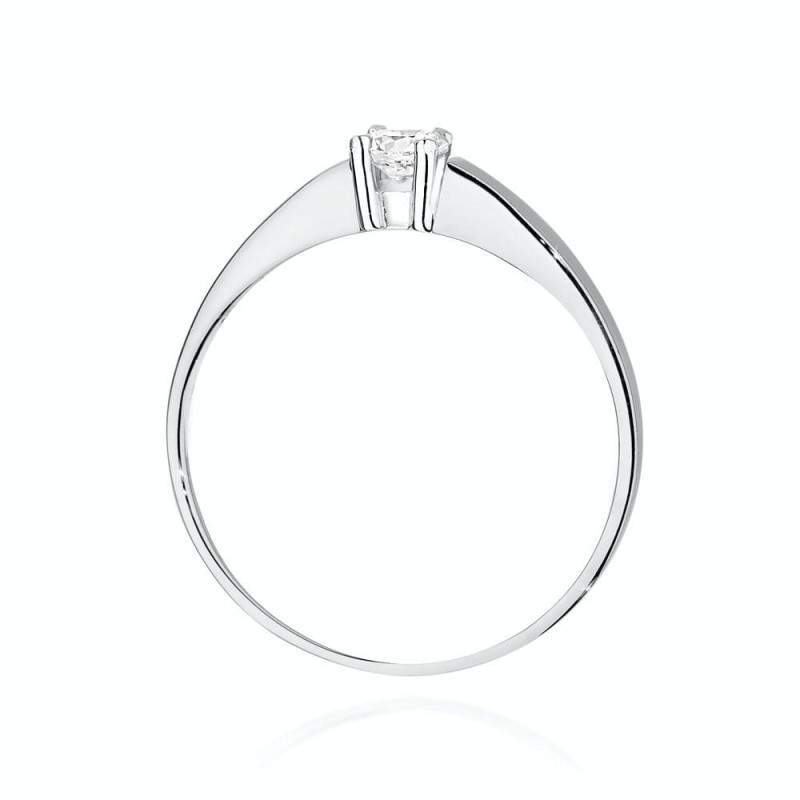 Pierścionek W524 Diament 0,20ct białe złoto