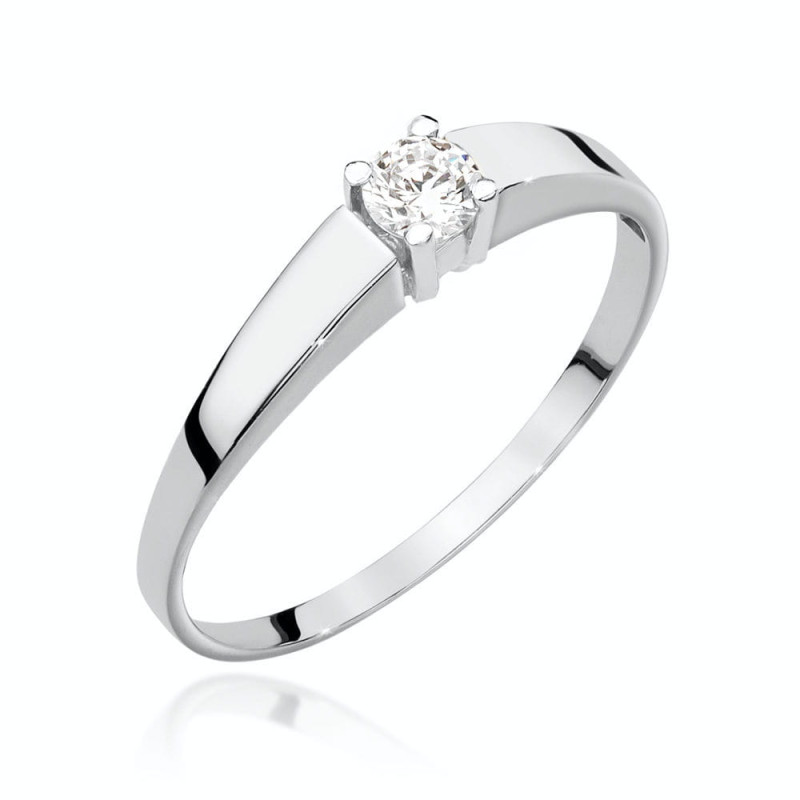 Pierścionek W524 Diament 0,25ct białe złoto