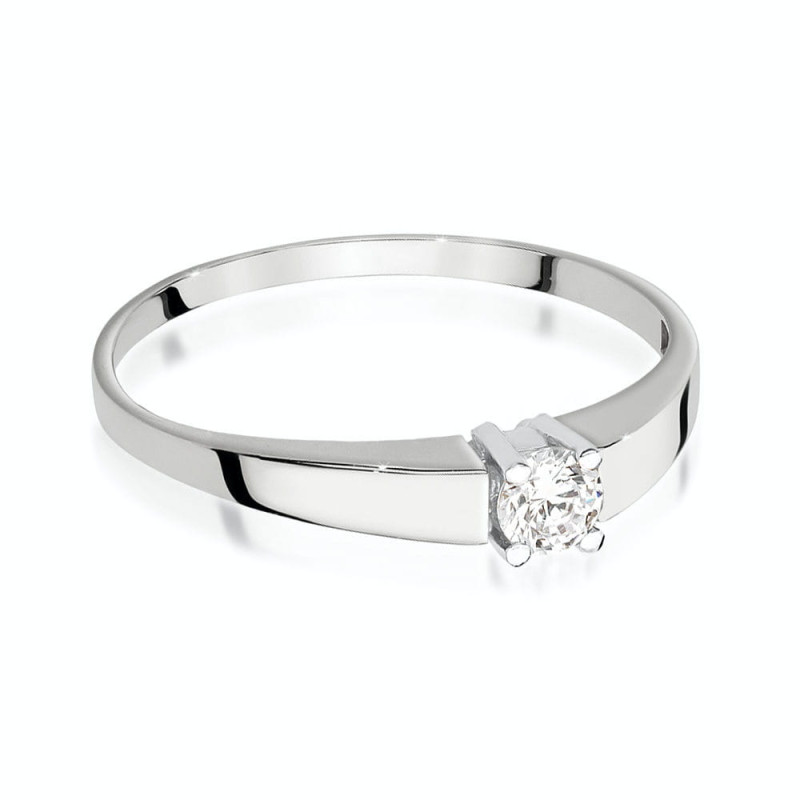 Pierścionek W524 Diament 0,25ct białe złoto