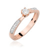 Pierścionek W453 Diament 0,15ct różowe złoto