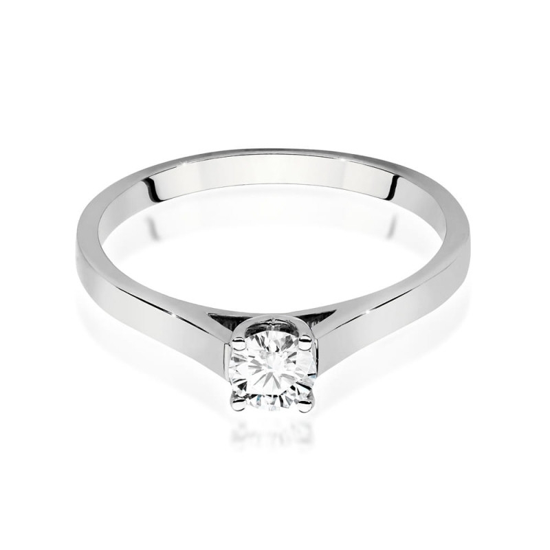 Pierścionek W526 Diament 0,40ct białe złoto
