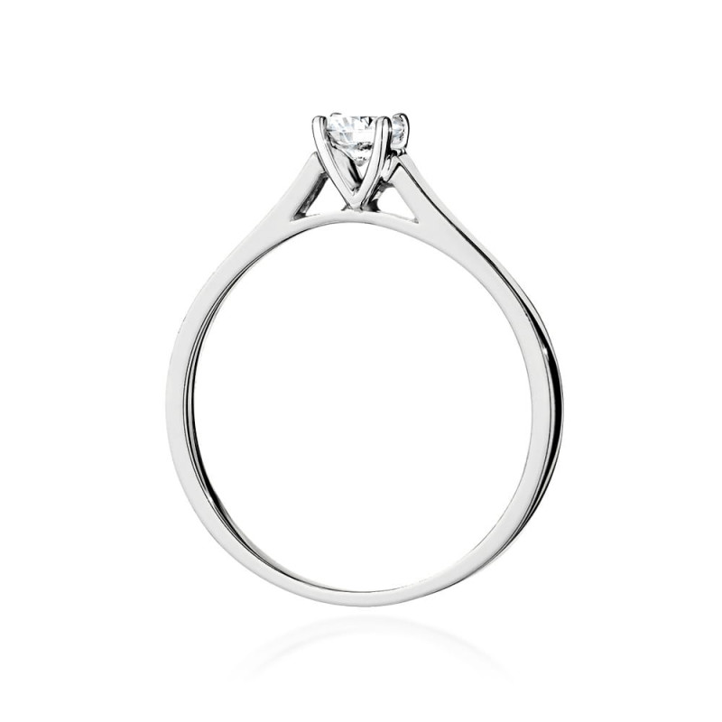 Pierścionek W526 Diament 0,40ct białe złoto