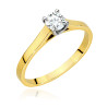 Pierścionek W526 Diament 0,50ct żółte złoto
