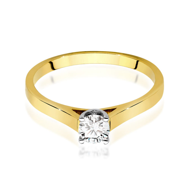 Pierścionek W526 Diament 0,50ct żółte złoto