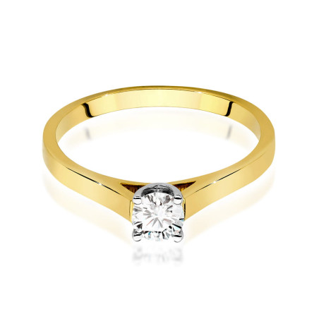 Pierścionek W526 Diament 0,50ct żółte złoto