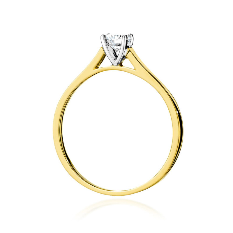 Pierścionek W526 Diament 0,50ct żółte złoto