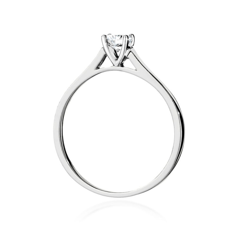 Pierścionek W526 Diament 0,50ct białe złoto