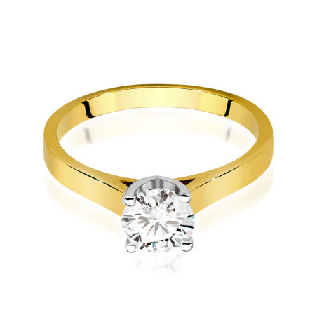 Pierścionek W526 Diament 0,70ct żółte złoto