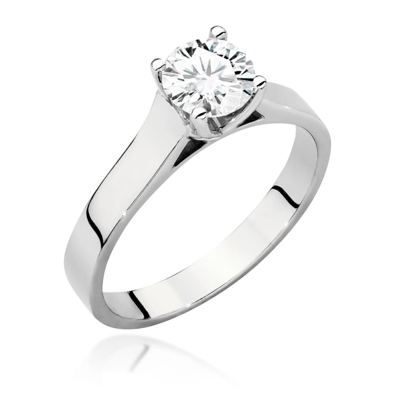 Pierścionek W526 Diament 0,70ct białe złoto