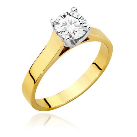 Pierścionek W526 Diament 1,00ct żółte złoto