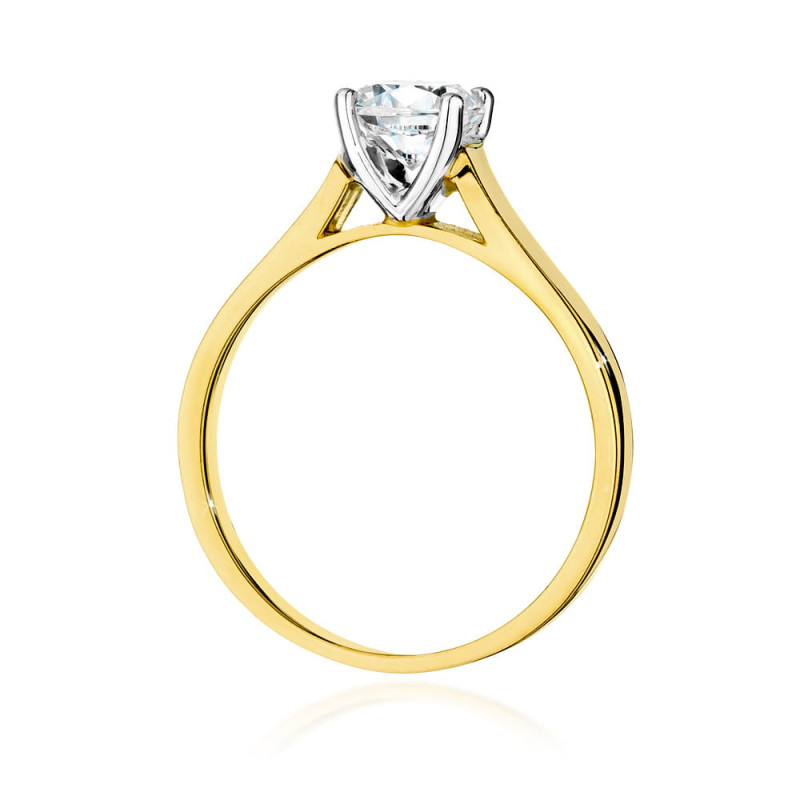 Pierścionek W526 Diament 1,00ct żółte złoto