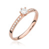 Pierścionek W459 Diament 0,10ct różowe złoto