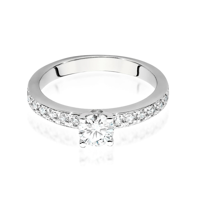 Pierścionek W534 Diament 0,40ct białe złoto