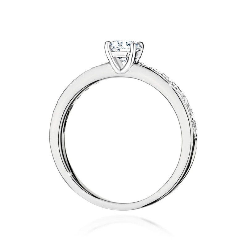 Pierścionek W534 Diament 0,40ct białe złoto