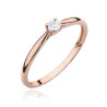 Pierścionek W461 Diament 0,01ct różowe złoto
