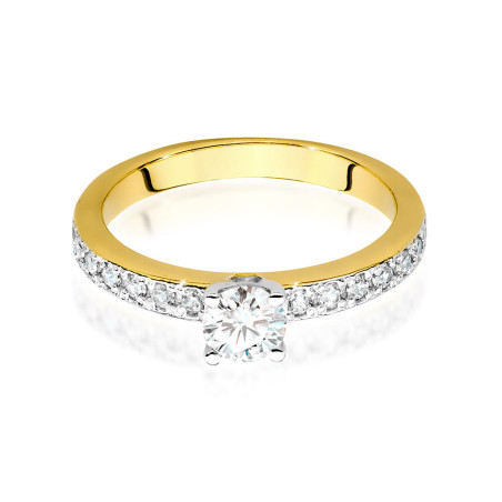 Pierścionek W534 Diament 0,50ct żółte złoto