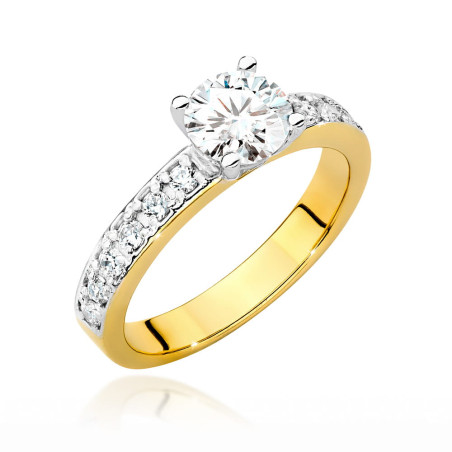 Pierścionek W534 Diament 0,70ct żółte złoto