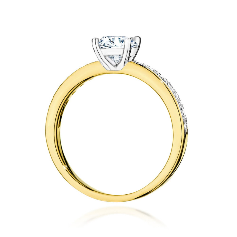 Pierścionek W534 Diament 0,70ct żółte złoto