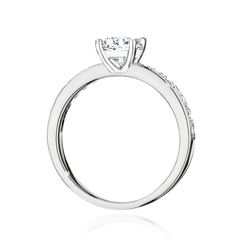 Pierścionek W534 Diament 0,70ct białe złoto