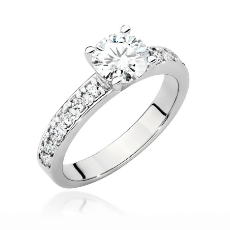 Pierścionek W534 Diament 1,00ct białe złoto