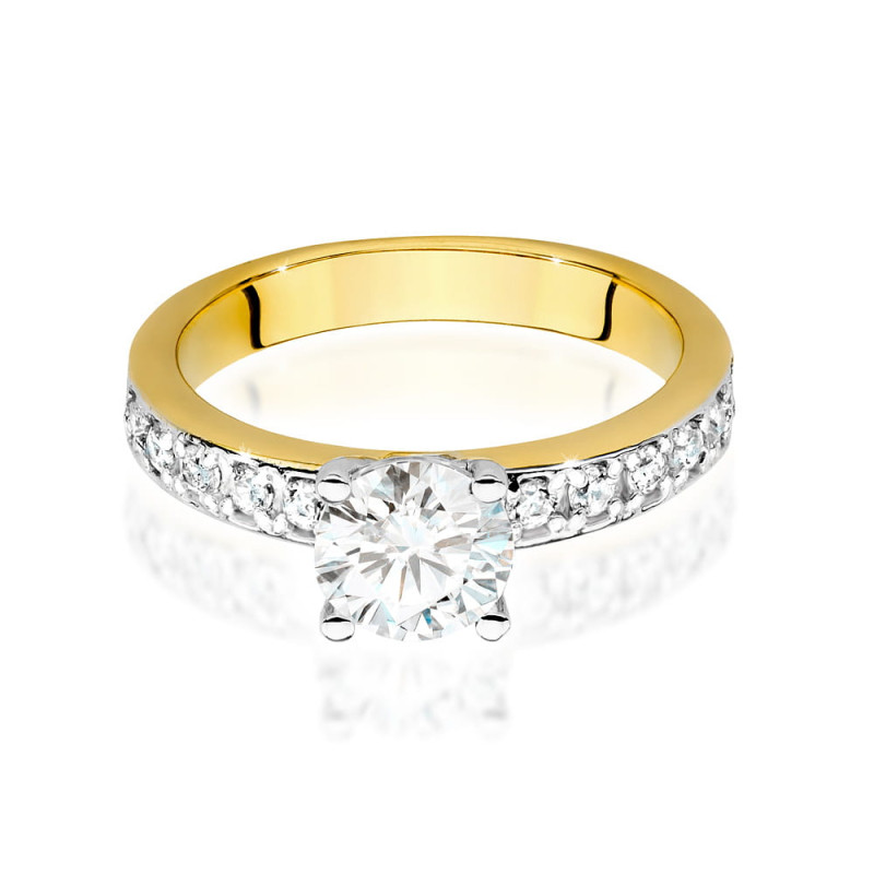 Pierścionek W534 Diament 1,00ct żółte złoto