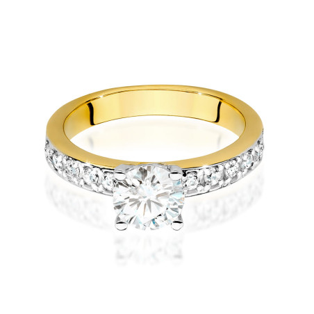 Pierścionek W534 Diament 1,00ct żółte złoto