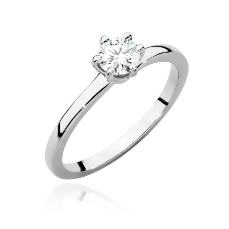 Pierścionek W535 Diament 0,40ct białe złoto