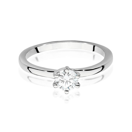Pierścionek W535 Diament 0,40ct białe złoto