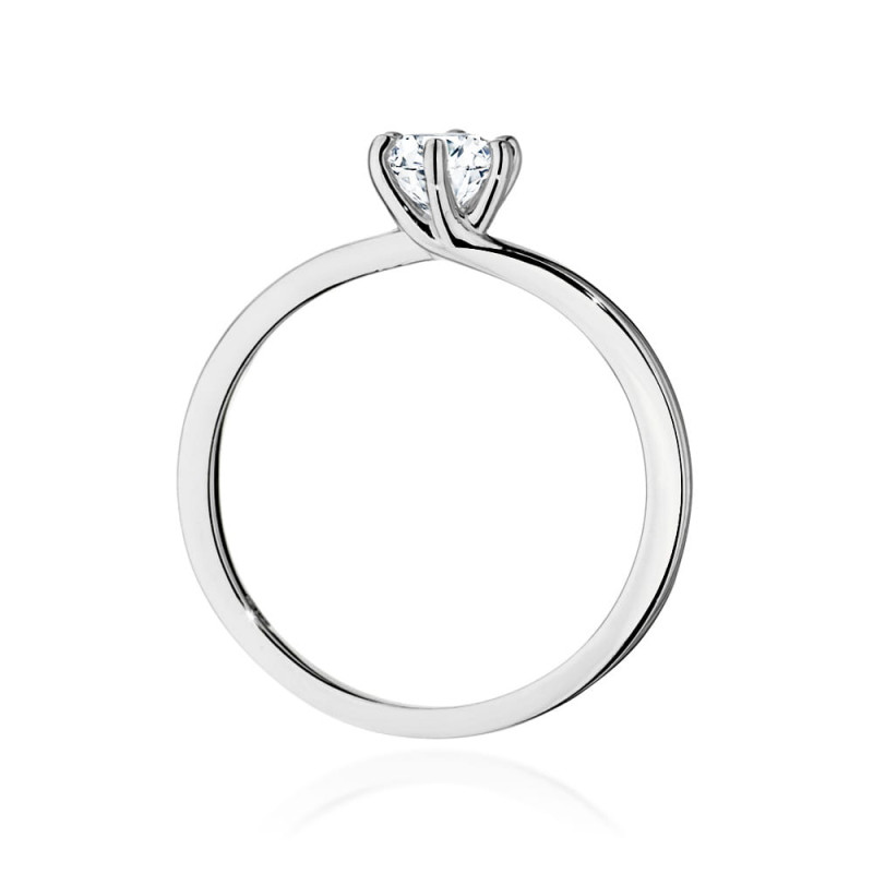 Pierścionek W535 Diament 0,40ct białe złoto