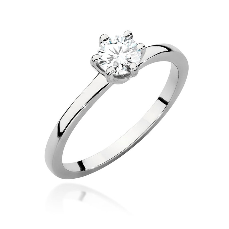 Pierścionek W535 Diament 0,50ct białe złoto
