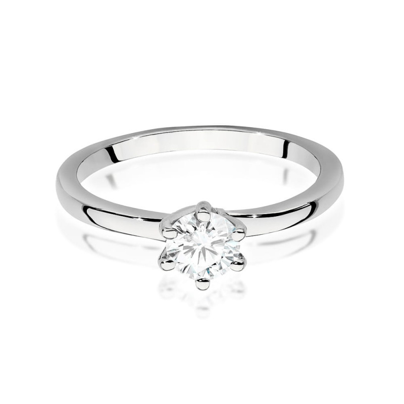 Pierścionek W535 Diament 0,50ct białe złoto
