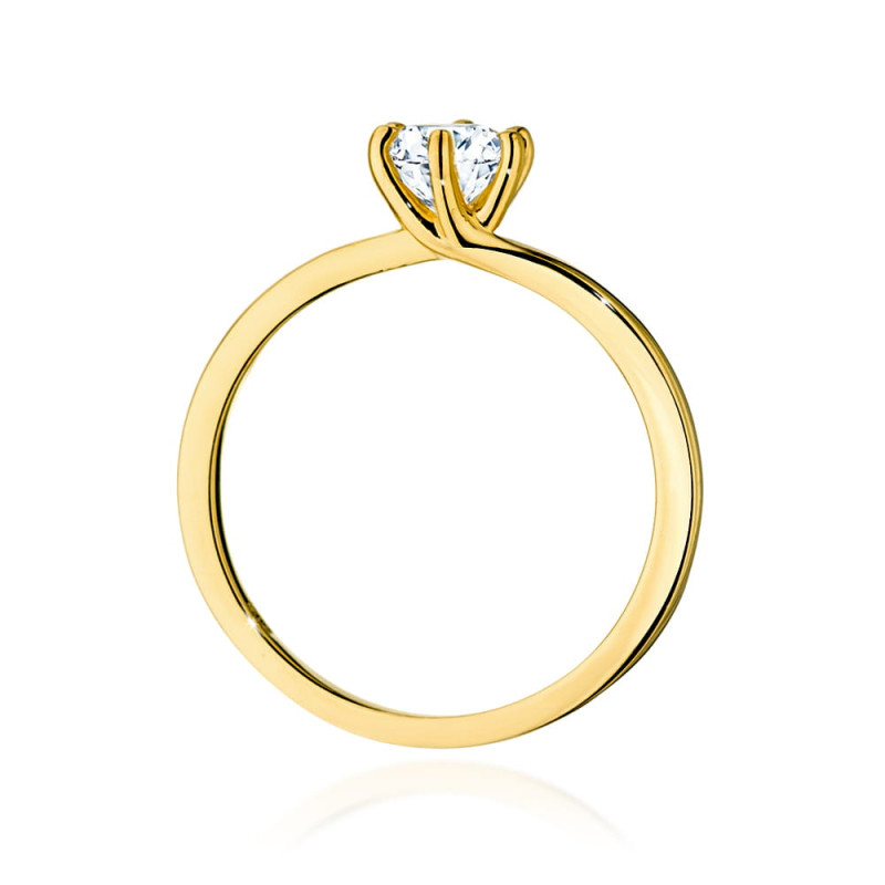 Pierścionek W535 Diament 0,50ct żółte złoto