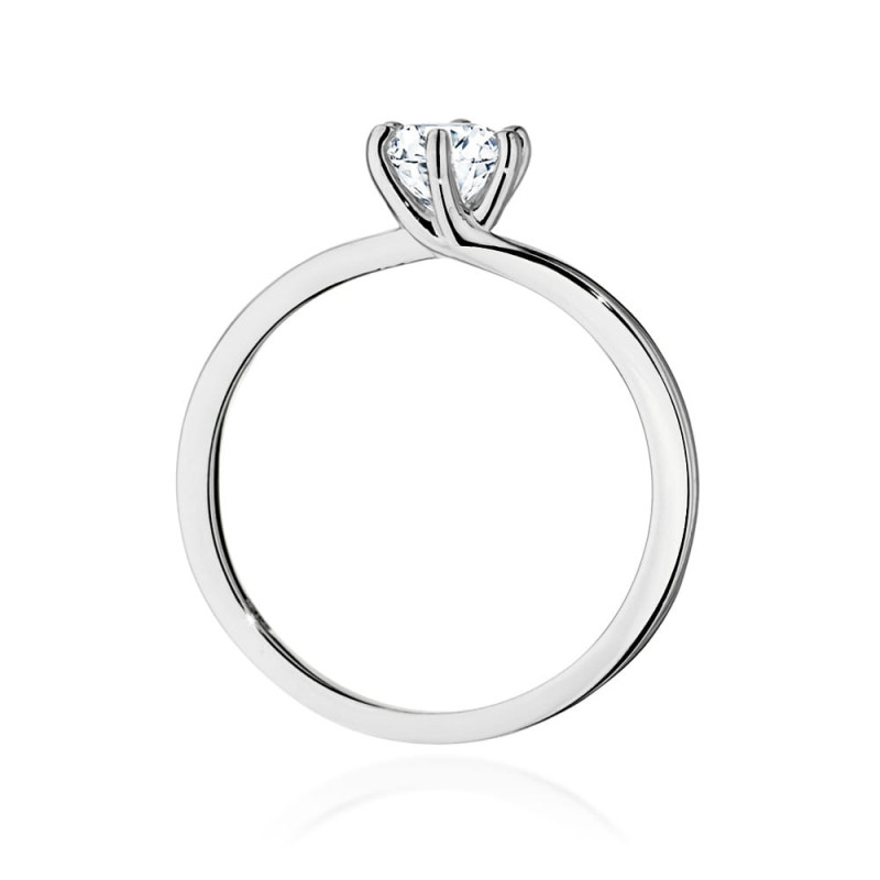 Pierścionek W535 Diament 0,50ct białe złoto