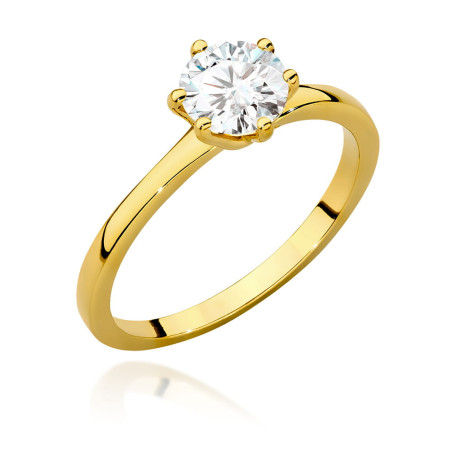 Pierścionek W535 Diament 1,00ct żółte złoto