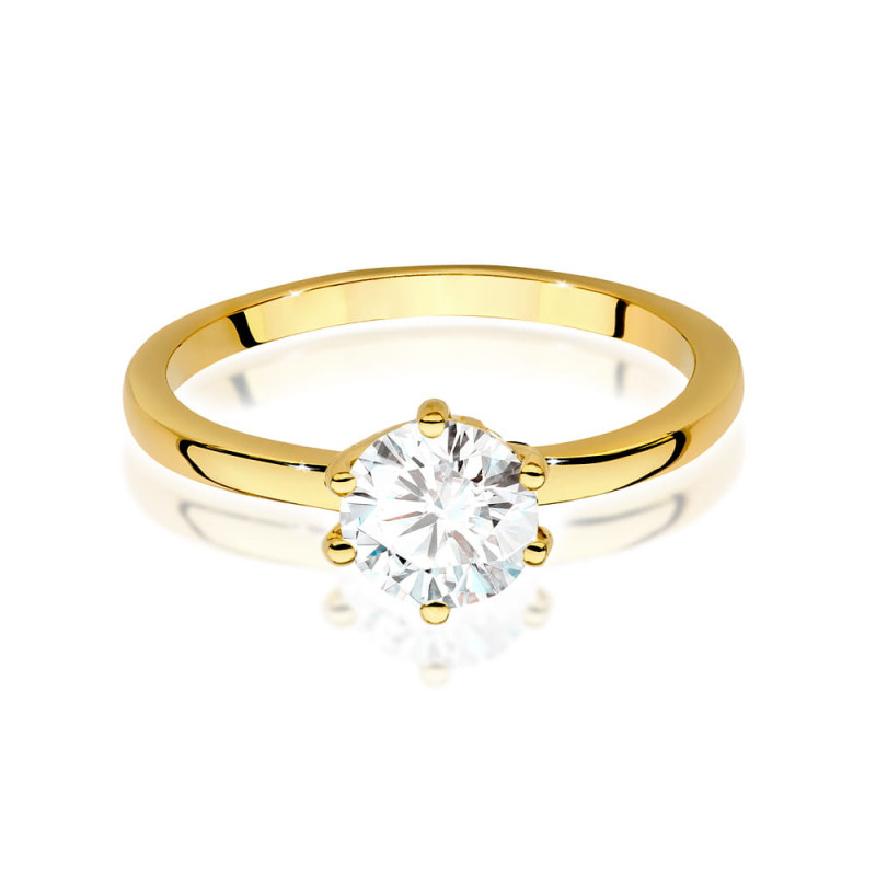Pierścionek W535 Diament 1,00ct żółte złoto