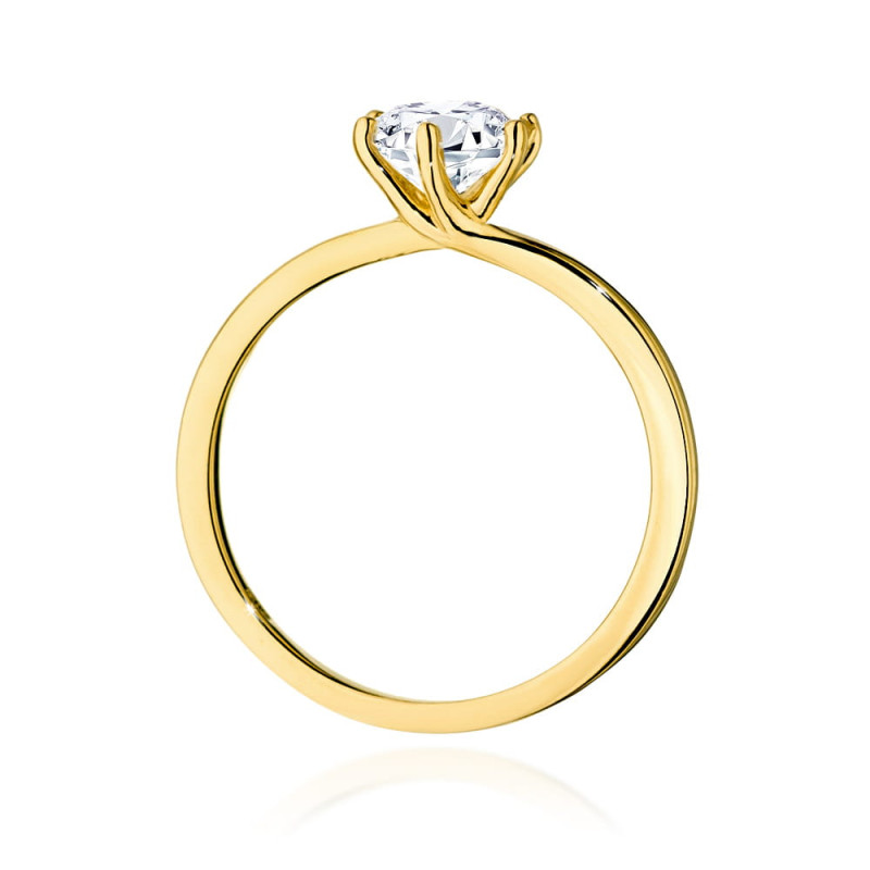 Pierścionek W535 Diament 1,00ct żółte złoto
