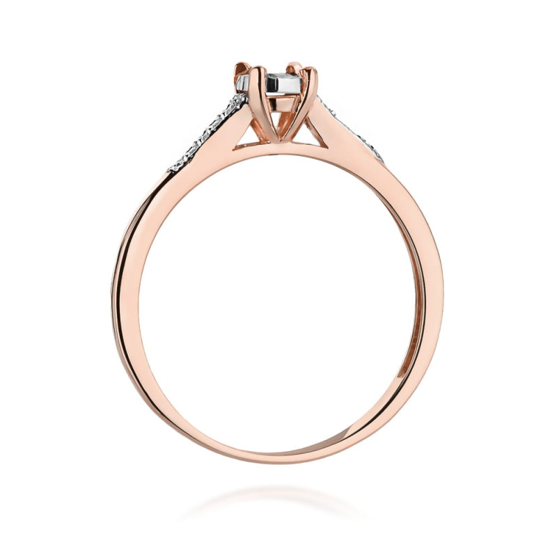Pierścionek W0466 Diament 0,08ct różowe złoto