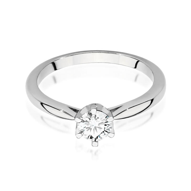 Pierścionek W539 Diament 0,40ct białe złoto
