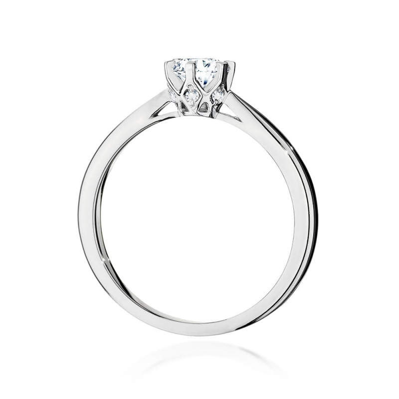 Pierścionek W539 Diament 0,40ct białe złoto