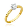 Pierścionek W539 Diament 0,40ct żółte złoto
