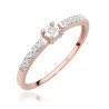 Pierścionek W467 Diament 0,02ct różowe złoto