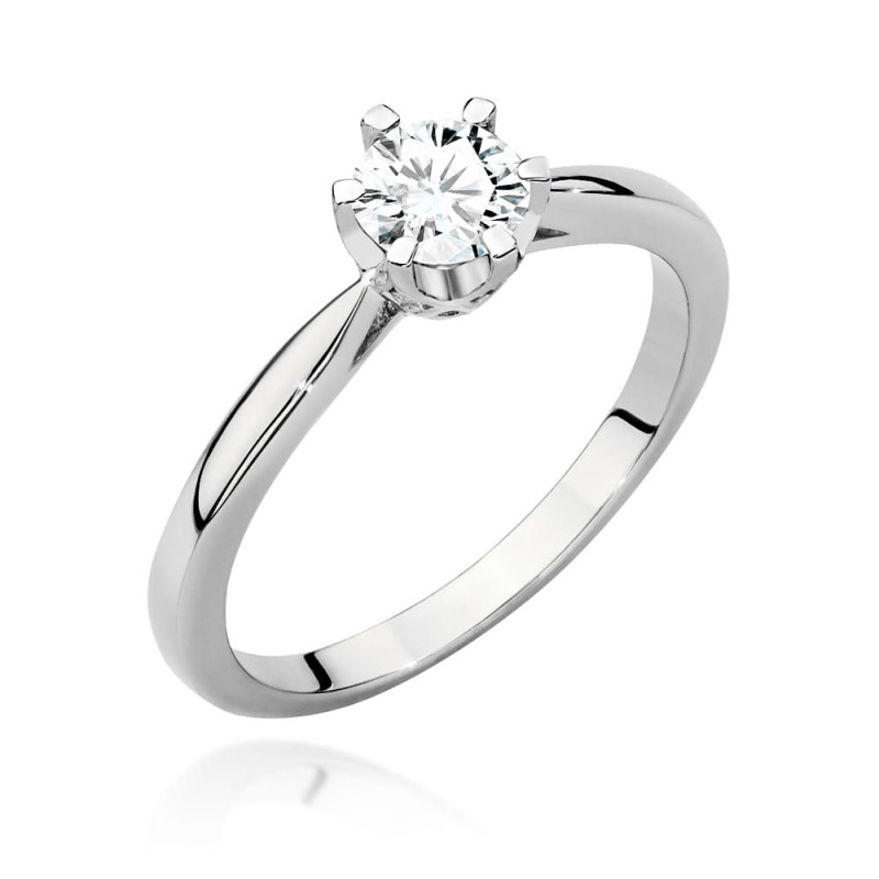 Pierścionek W539 Diament 0,50ct białe złoto