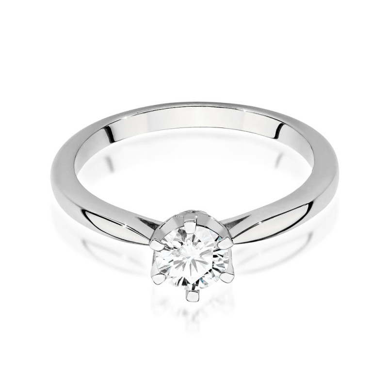 Pierścionek W539 Diament 0,50ct białe złoto