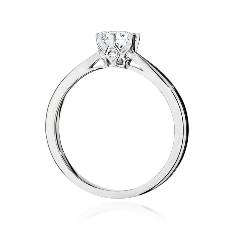 Pierścionek W539 Diament 0,50ct białe złoto