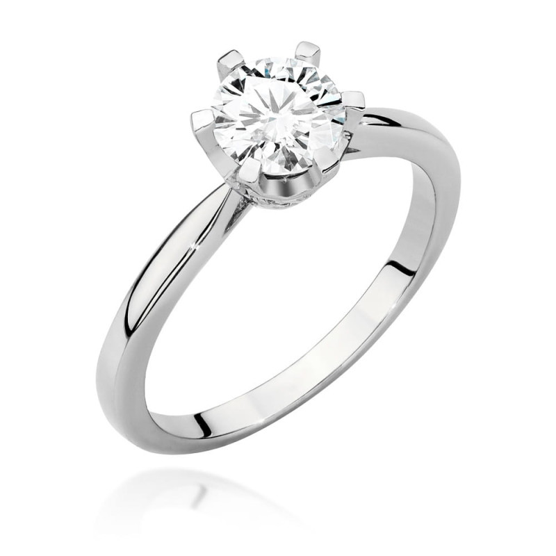 Pierścionek W539 Diament 0,70ct białe złoto