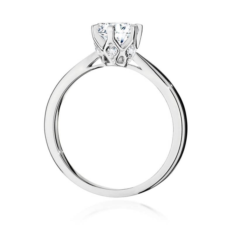 Pierścionek W539 Diament 0,70ct białe złoto